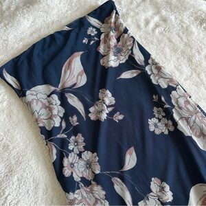 Nicole Miller Navy Floral Maxi Dress